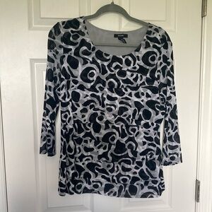 Black, gray and white tunic